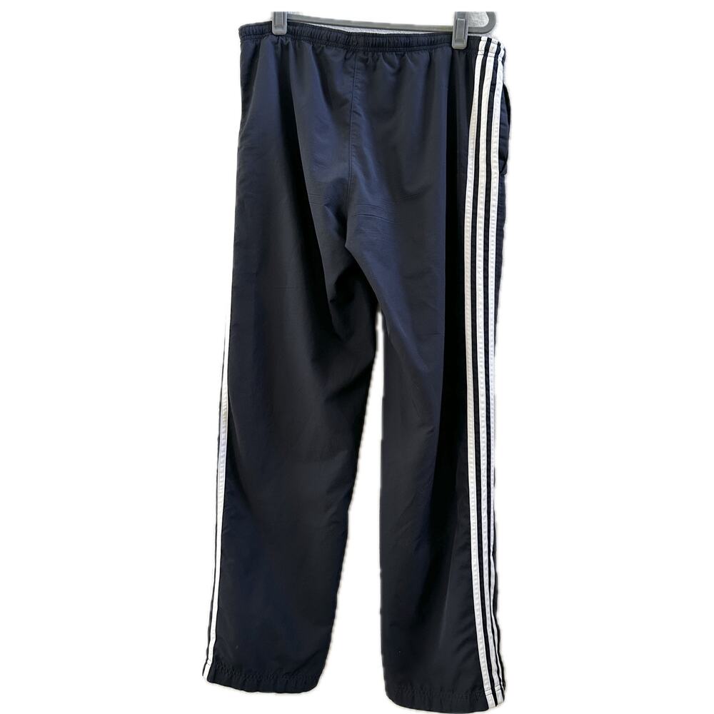 Adidas Navy 3 Stripe Track Pants M Athletic Joggers